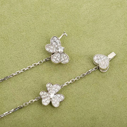 [LumiVibe]FRIVOLE SILVER 9 FLOWERS NECKLACE