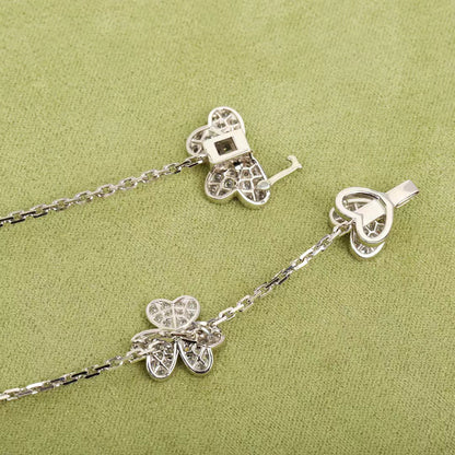 [LumiVibe]FRIVOLE SILVER 9 FLOWERS NECKLACE