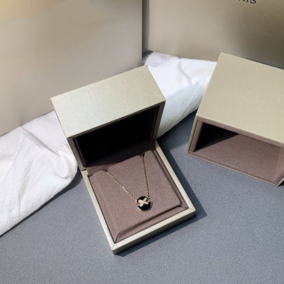 [LumiVibe]JEUX DE PINK GOLD DIAMOND NECKLACE