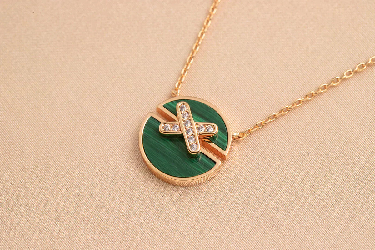 [LumiVibe]JEUX DE ROSE GOLD DIAMOND NECKLACE