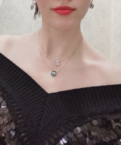 [LumiVibe]JEUX DE ROSE GOLD DIAMOND NECKLACE