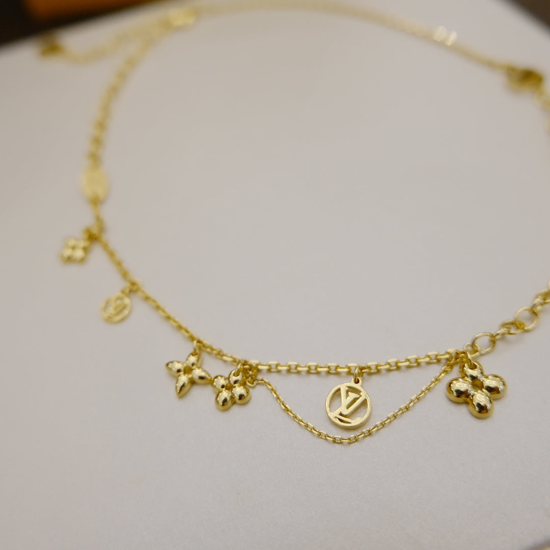 [LumiVibe]BLOOMING SUPPLE NECKLACE BRASS
