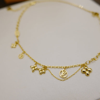 [LumiVibe]BLOOMING SUPPLE NECKLACE BRASS