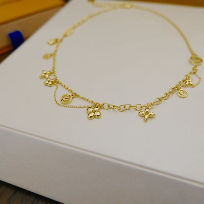 [LumiVibe]BLOOMING SUPPLE NECKLACE BRASS