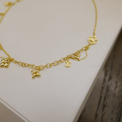 [LumiVibe]BLOOMING SUPPLE NECKLACE BRASS