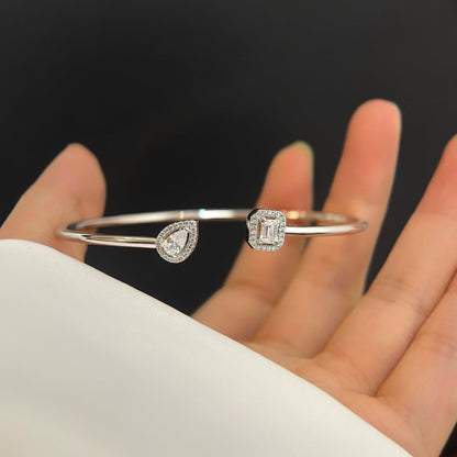 [LumiVibe]JONC FLEX MY TWIN TOI & MOI SILVER DIAMOND BRACELET