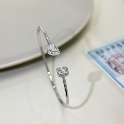 [LumiVibe]JONC FLEX MY TWIN TOI & MOI SILVER DIAMOND BRACELET