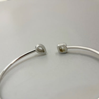 [LumiVibe]JONC FLEX MY TWIN TOI & MOI SILVER DIAMOND BRACELET