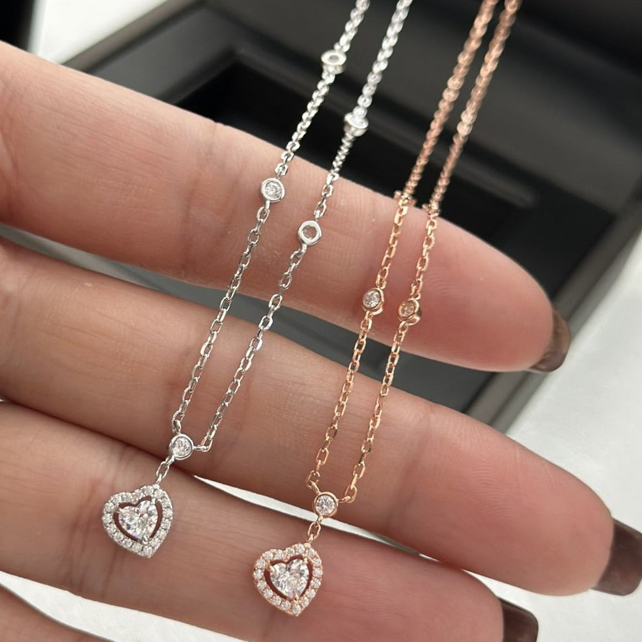 [LumiVibe]JOY HEART DIAMOND NECKLACE