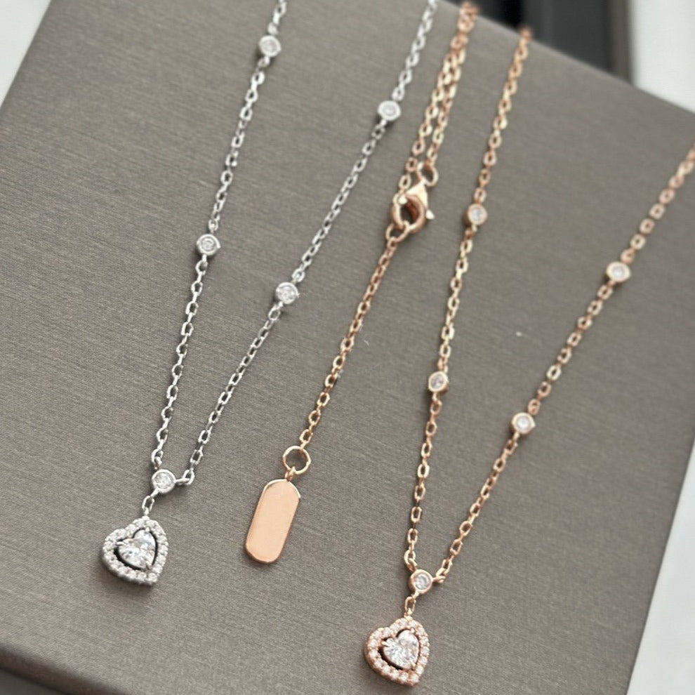 [LumiVibe]JOY HEART DIAMOND NECKLACE