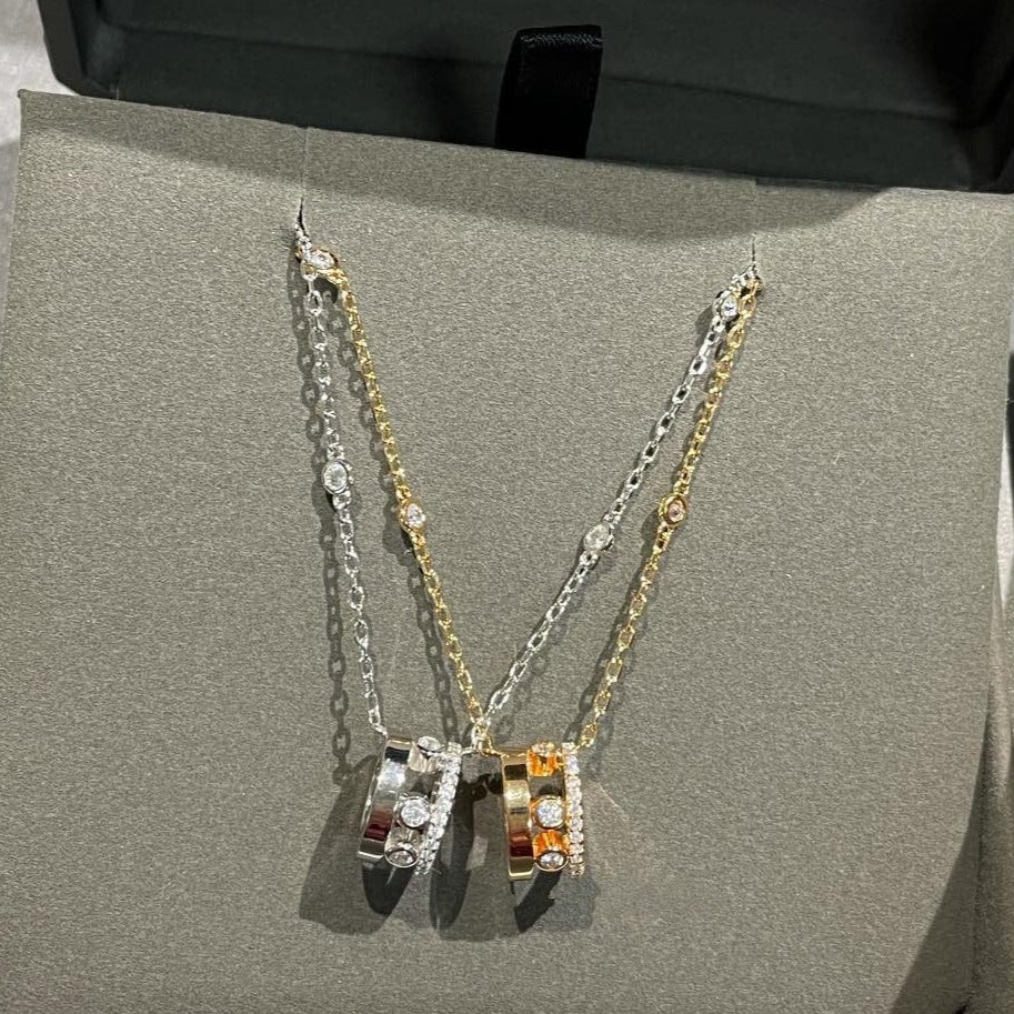 [LumiVibe]CHAIN MOVE ROMANE PEDAND NECKLACE