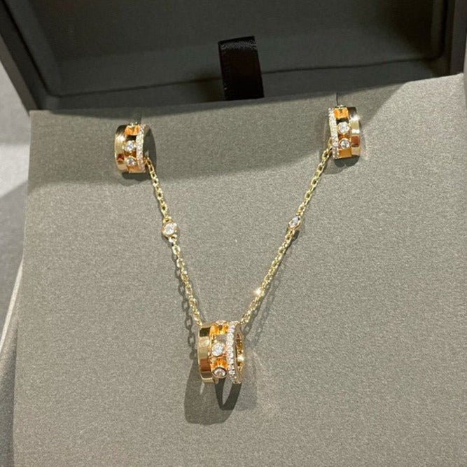 [LumiVibe]CHAIN MOVE ROMANE PEDAND NECKLACE
