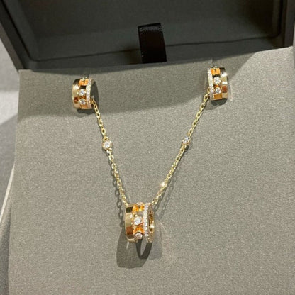 [LumiVibe]CHAIN MOVE ROMANE PEDAND NECKLACE