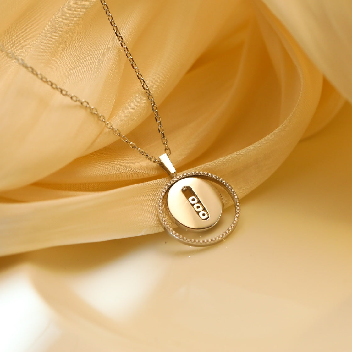 [LumiVibe]Demo MOVE MM SILVER DIAMOND NECKLACE