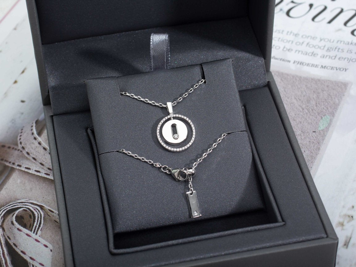 [LumiVibe]Demo MOVE PM NECKLACE SILVER DIAMOND