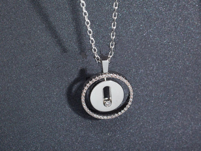 [LumiVibe]Demo MOVE PM NECKLACE SILVER DIAMOND