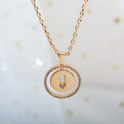 [LumiVibe]Demo MOVE PM NECKLACE PINK GOLD DIAMOND