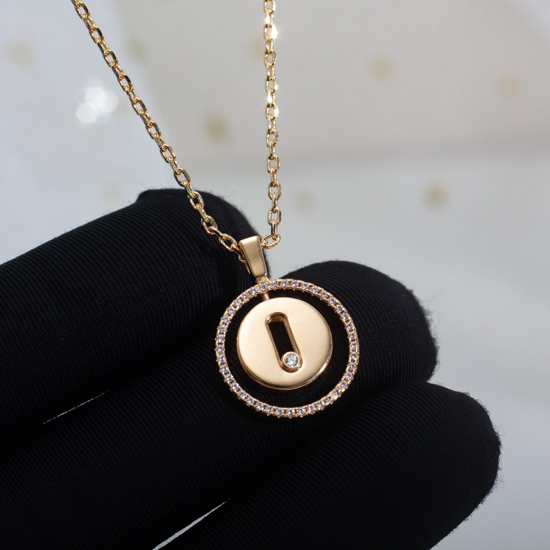 [LumiVibe]Demo MOVE PM NECKLACE PINK GOLD DIAMOND