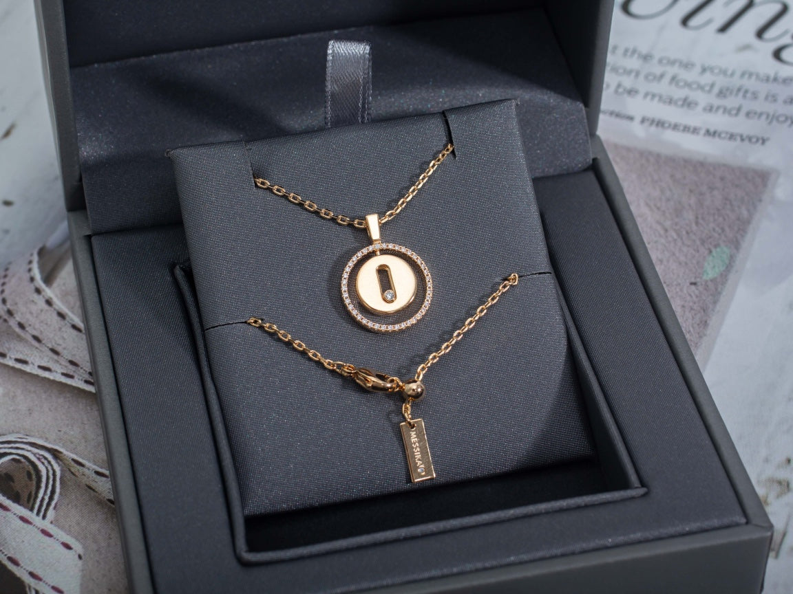 [LumiVibe]Demo MOVE PM NECKLACE PINK GOLD DIAMOND