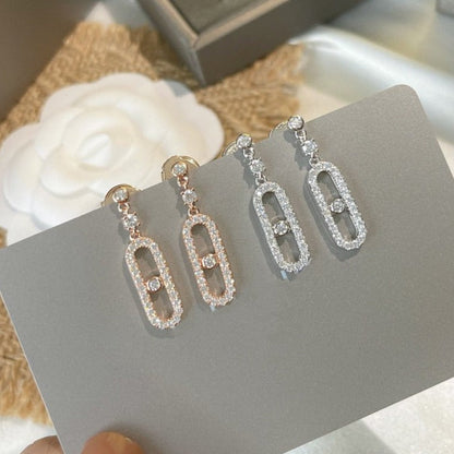 [LumiVibe]DORMEUSES MOVE UNO DIAMOND EARRINGS