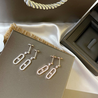 [LumiVibe]DORMEUSES MOVE UNO DIAMOND EARRINGS