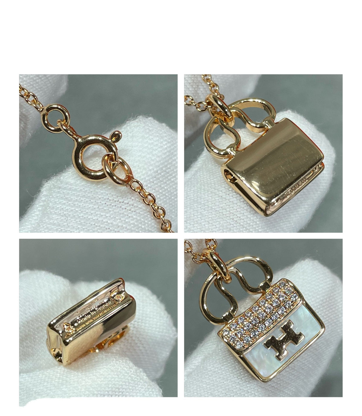 [LumiVibe]H CIRCE MOISSANITE PENDANT NECKLACE GOLD