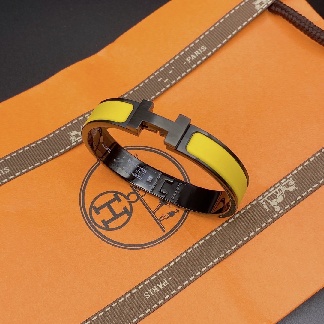[LumiVibe]CLIC HM SO BLACK YELLOW BRACELET