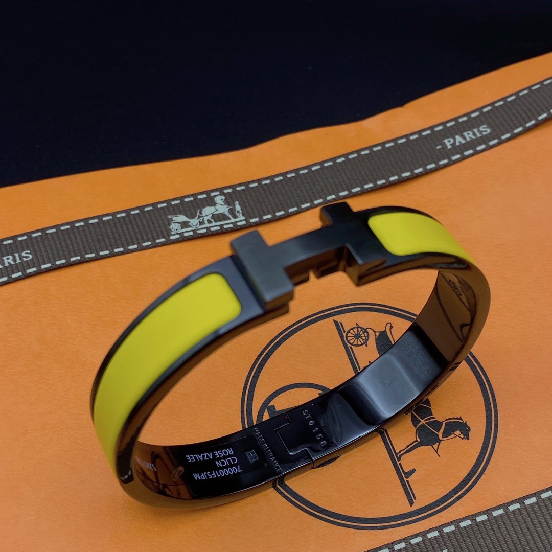 [LumiVibe]CLIC HM SO BLACK YELLOW BRACELET
