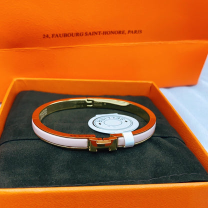 [LumiVibe]CLASSIC HM CLIC  PINK 8MM ENAMEL BRACELET