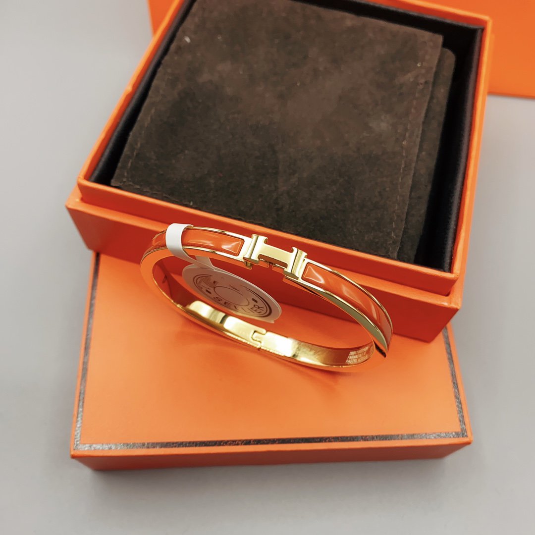 [LumiVibe]CLASSIC HM CLIC RED 8MM ENAMEL BRACELET