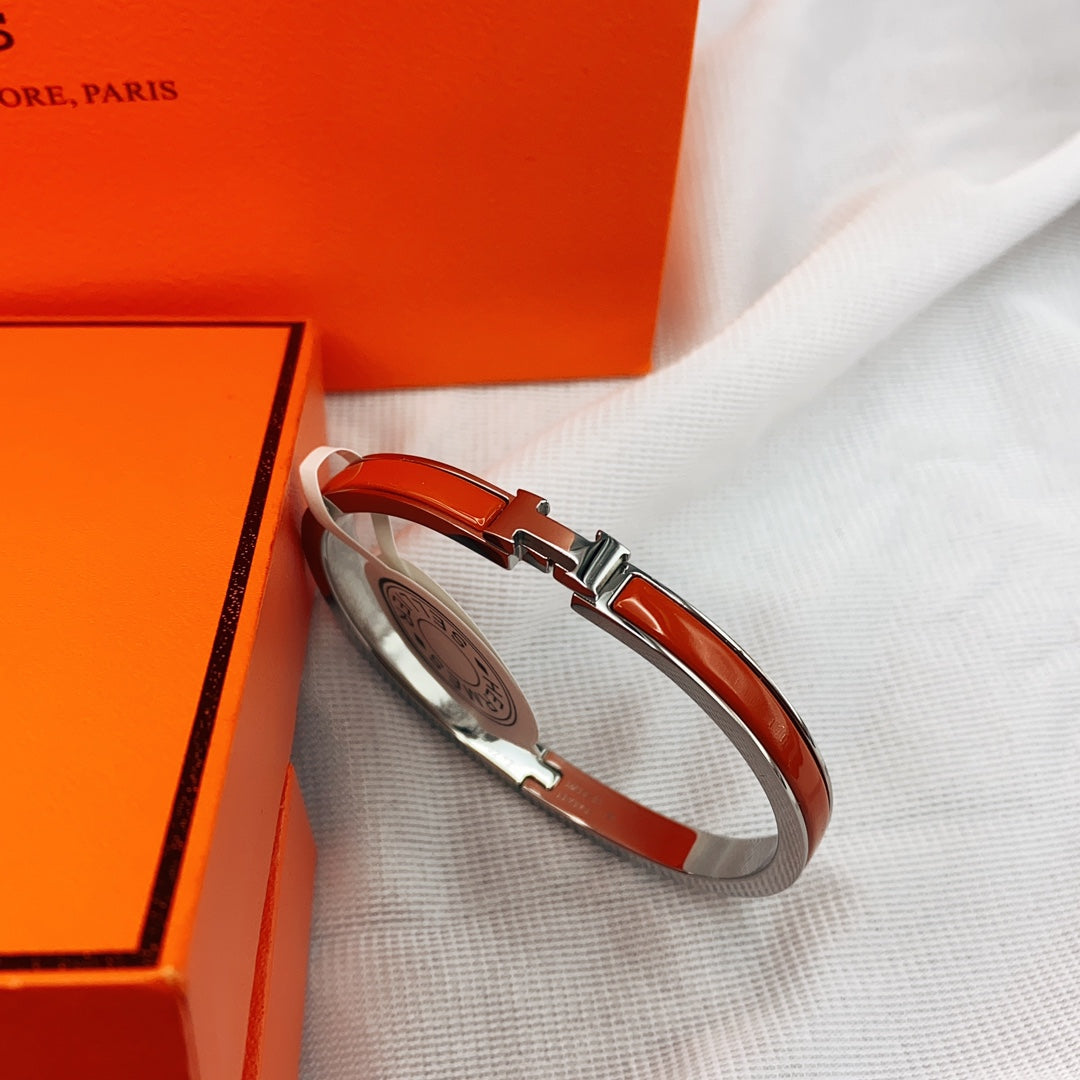 [LumiVibe]CLASSIC HM CLIC RED 8MM ENAMEL BRACELET