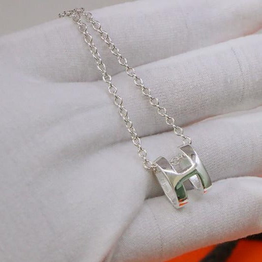 [LumiVibe]HM NECKLACE H LETTER OVAL SERIES
