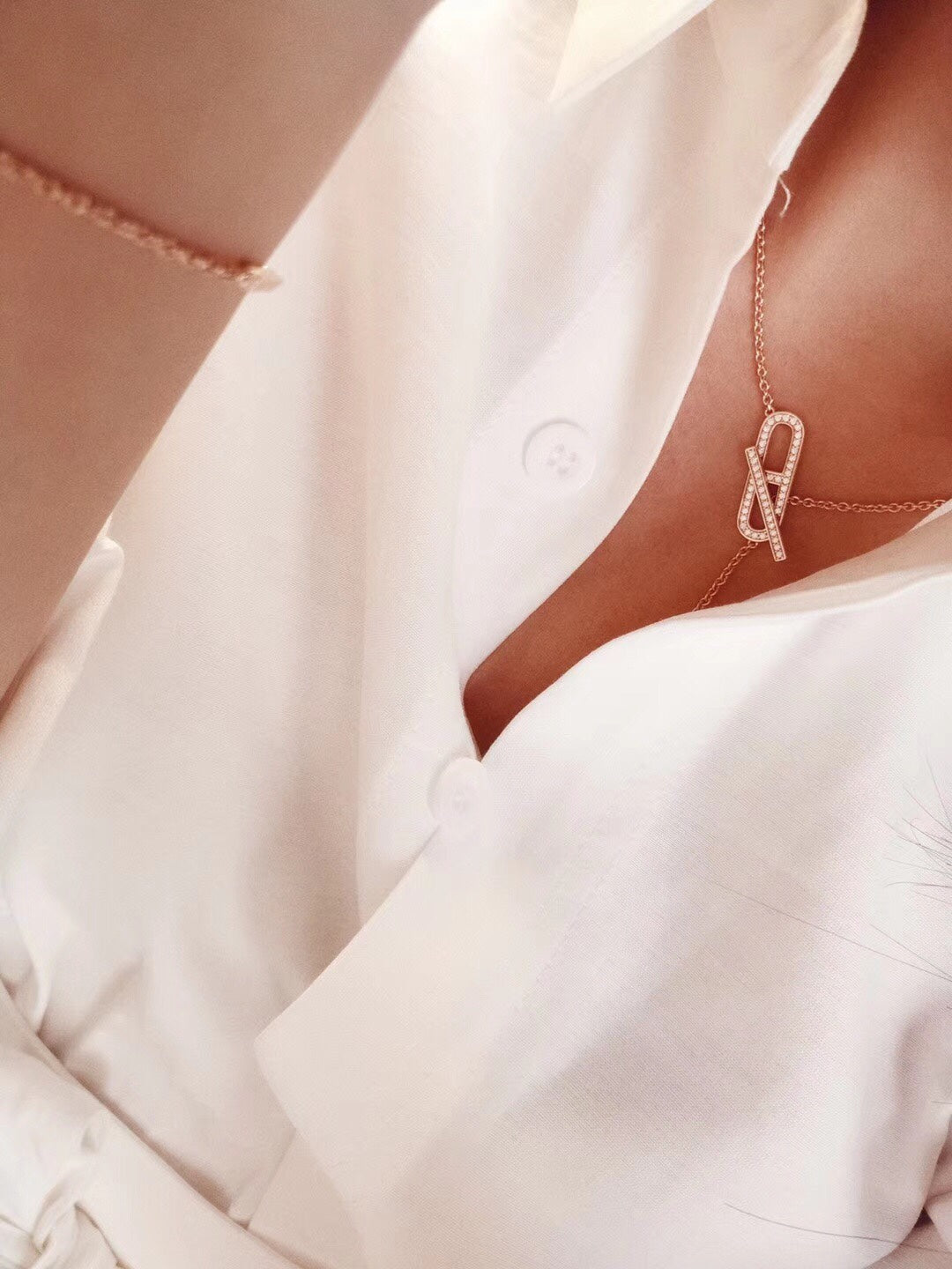 [LumiVibe]HM FIRE PIG NOSE NECKLACE TRENDY STREET