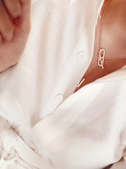 [LumiVibe]HM FIRE PIG NOSE NECKLACE TRENDY STREET