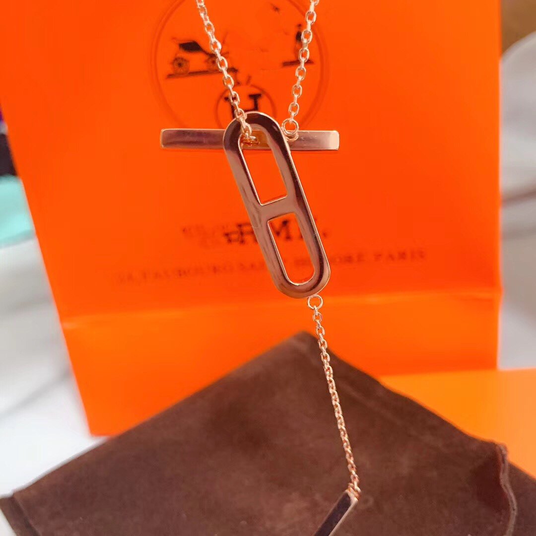 [LumiVibe]HM NECKLACE PLATINUM ROSE GOLD DIAMOND