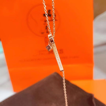 [LumiVibe]HM NECKLACE PLATINUM ROSE GOLD DIAMOND