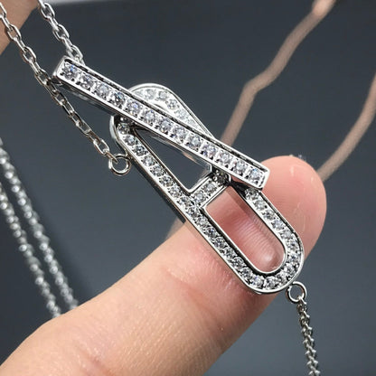 [LumiVibe]HM NECKLACE PLATINUM ROSE GOLD DIAMOND