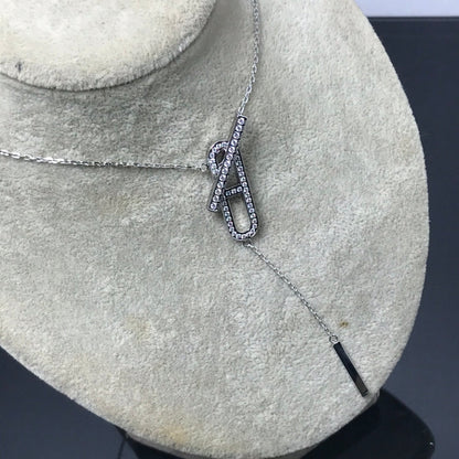 [LumiVibe]HM NECKLACE PLATINUM ROSE GOLD DIAMOND