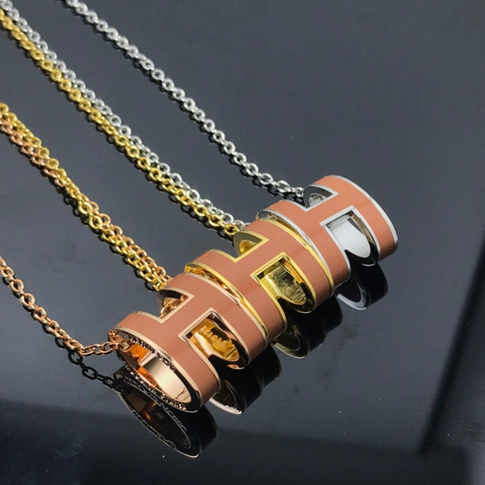 [LumiVibe]H NECKLACE BROWN