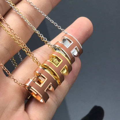 [LumiVibe]H NECKLACE BROWN