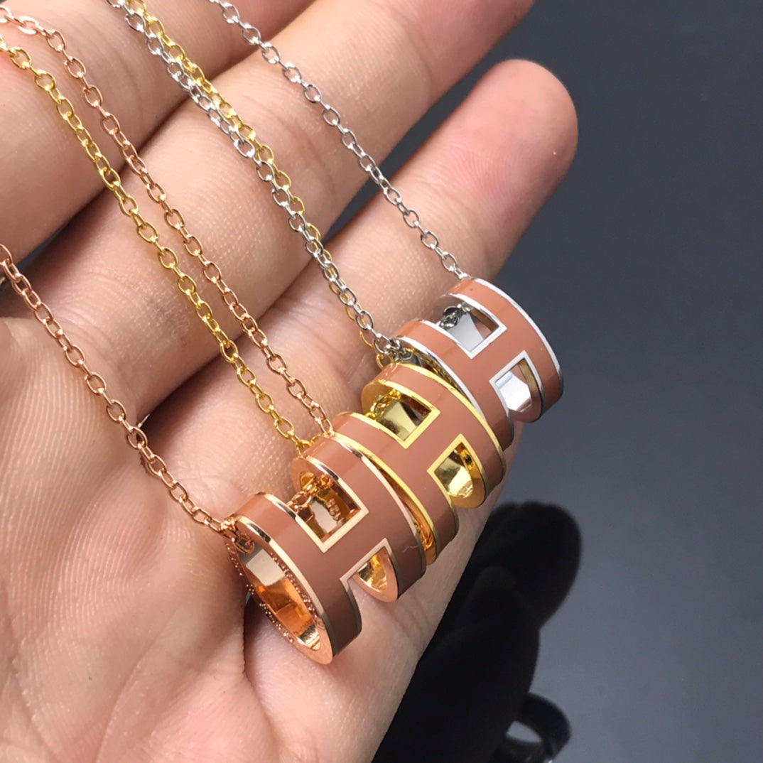 [LumiVibe]H NECKLACE BROWN