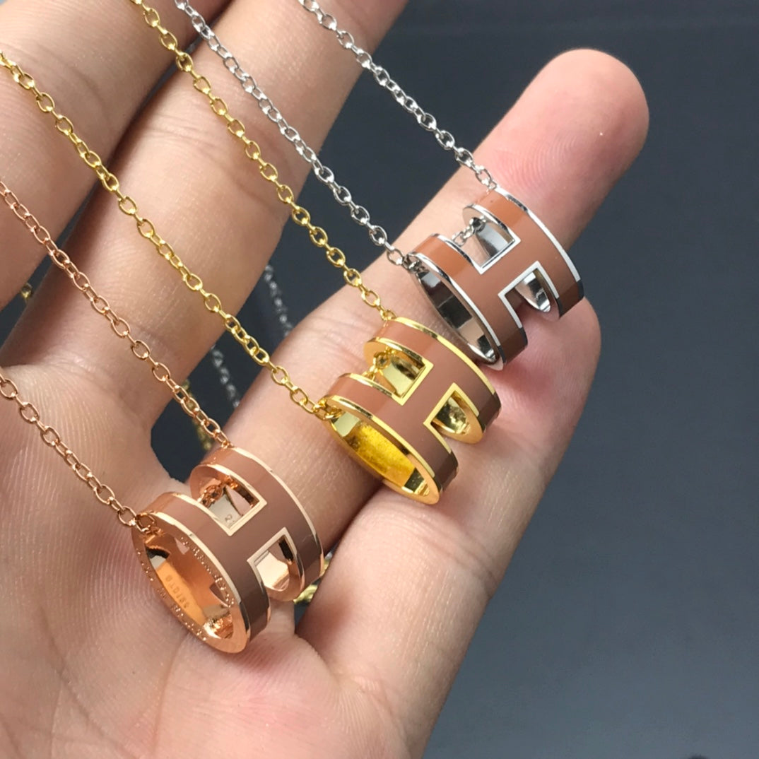 [LumiVibe]H NECKLACE BROWN