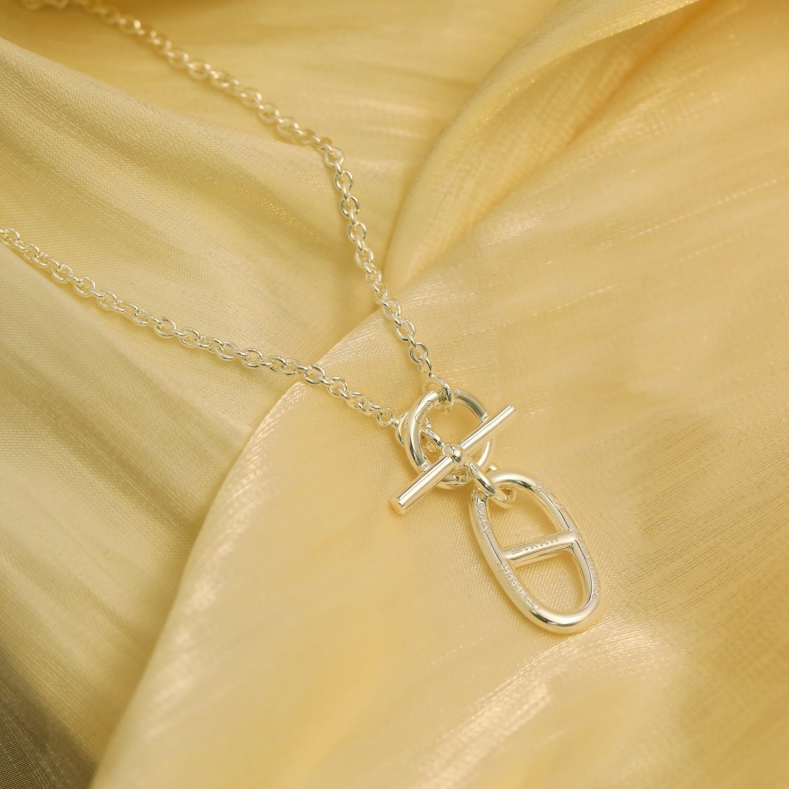 [LumiVibe]HM CHAINE D'ANCRE PENDANT NECKLACE STERLING SILVER
