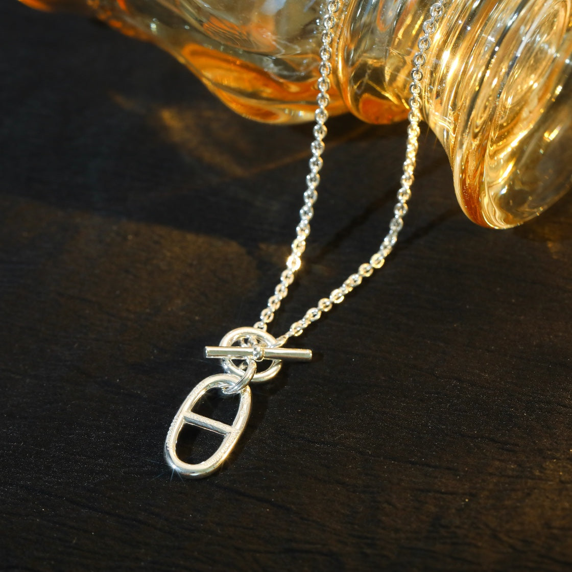 [LumiVibe]HM CHAINE D'ANCRE PENDANT NECKLACE STERLING SILVER