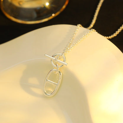 [LumiVibe]HM CHAINE D'ANCRE PENDANT NECKLACE STERLING SILVER