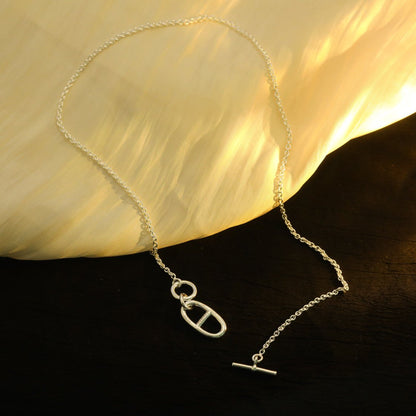 [LumiVibe]HM CHAINE D'ANCRE PENDANT NECKLACE STERLING SILVER