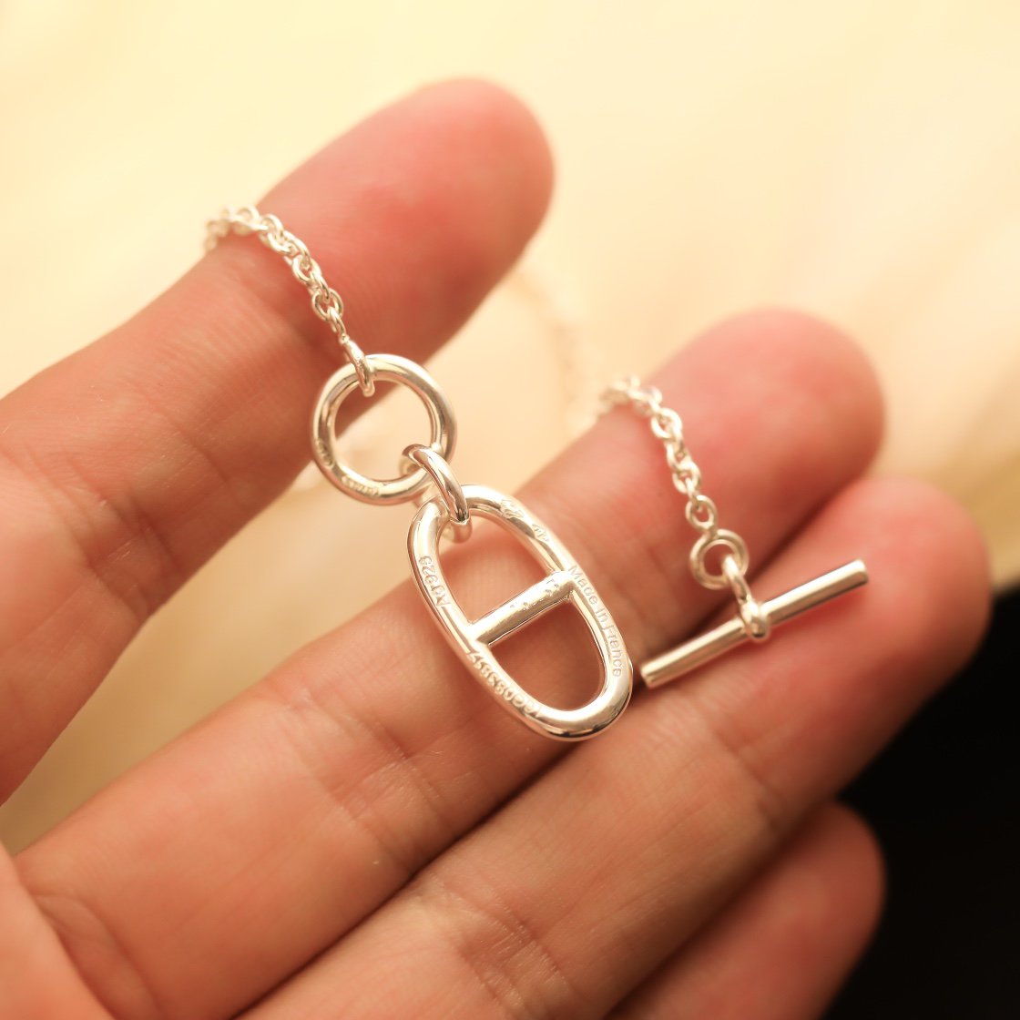 [LumiVibe]HM CHAINE D'ANCRE PENDANT NECKLACE STERLING SILVER