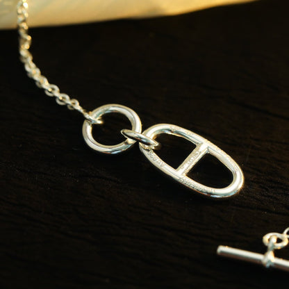 [LumiVibe]HM CHAINE D'ANCRE PENDANT NECKLACE STERLING SILVER