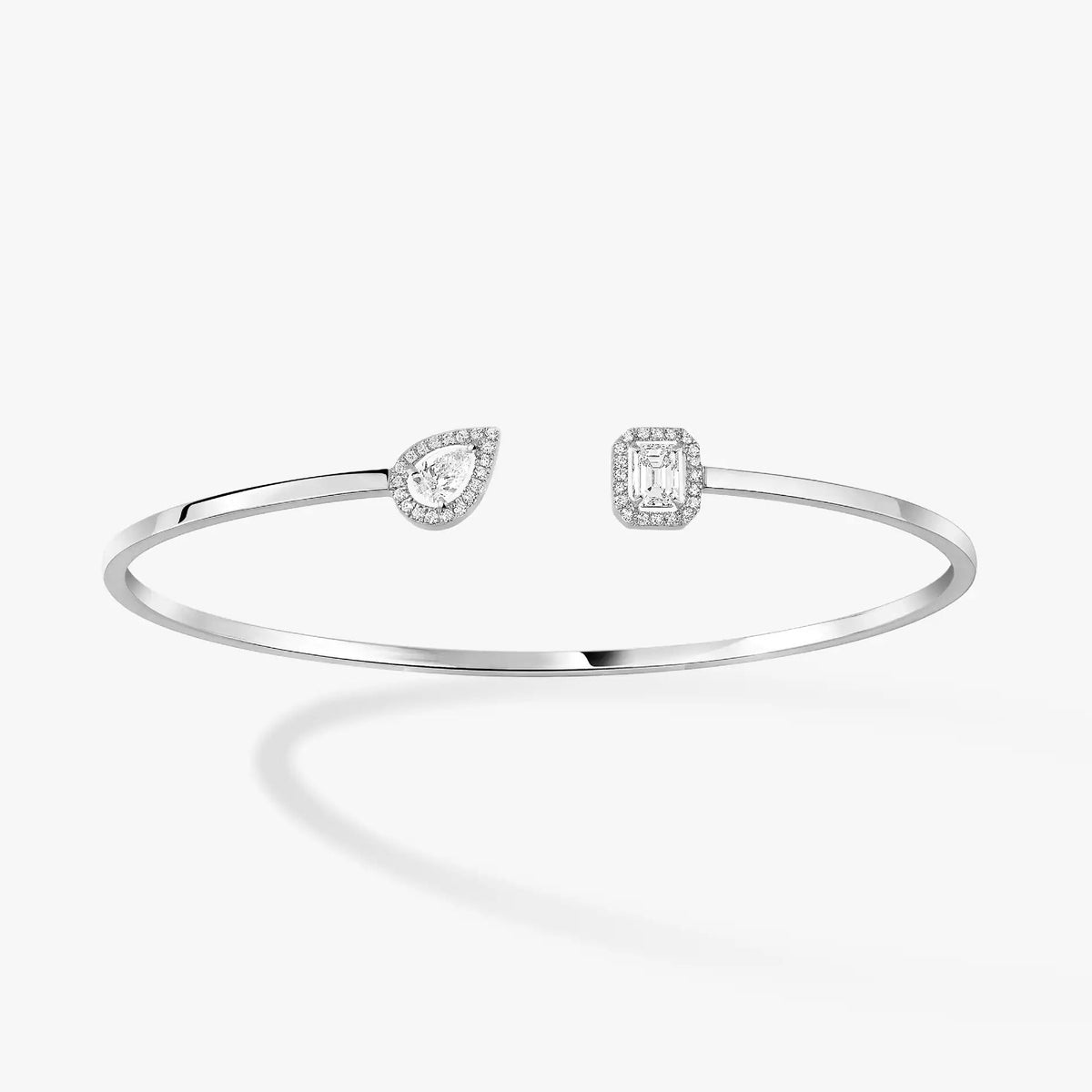 [LumiVibe]JONC FLEX MY TWIN TOI & MOI SILVER DIAMOND BRACELET
