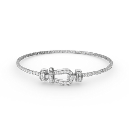 [LumiVibe]FORCE  HORSESHOE  DIAMOND TENNIS BRACELET